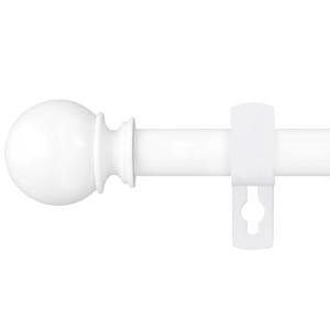 White Curtain Rods for Windows 28 to 48 Inch, 5/8" Diameter Heavy Duty Metal Splicing Adjustable Small Curtain Rod With Bracket(2.3-4 Feet)