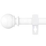 White Curtain Rods for Windows 28 to 48 Inch, 5/8" Diameter Heavy Duty Metal Splicing Adjustable Small Curtain Rod With Bracket(2.3-4 Feet)