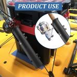 6 Tube Fishing Rod Holder Bracket Black Fishing Pole Holder with Screws for Garage Boat Cooler Trailer