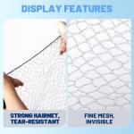 LEOBRO Black Hair Nets, 60 pcs Hair Nets for Food Service Workers, Invisible Nylon Hair Net for Women and Men, Hairnets for Buns, 24 inches