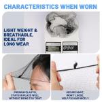 LEOBRO Black Hair Nets, 60 pcs Hair Nets for Food Service Workers, Invisible Nylon Hair Net for Women and Men, Hairnets for Buns, 24 inches