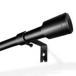 5/8” Diameter Curtain Rods 30-90 Inch, for 30-84 Inch Windows, Adjustable Splicing Black Curtain Rods for Windows with Brackets, Window Rod Long Small Curtains Rod