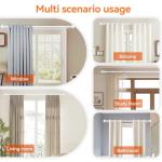 White Curtain Rods for Windows 28 to 48 Inch, 5/8" Diameter Heavy Duty Metal Splicing Adjustable Small Curtain Rod With Bracket(2.3-4 Feet)