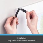 Kenney Fast Fit 5/8" No Measure Curtain Rod Brackets, Matte Black