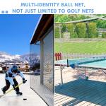 Amazgolf Golf Net,10x10Ft Golf Practice Net,Sports Practice Barrier Net, Heavy Duty Ball Netting Golf Hitting Net, DIY Ball Net,Baseball Net Hockey Net and Chipping Net