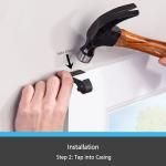 Kenney Fast Fit 5/8" No Measure Curtain Rod Brackets, Matte Black