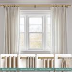 Warm Gold Curtain Rods for Windows 72 to 144 Inches Adjustable Length Heavy Duty 1" Diameter Brass Bronze Long Window Curtain Rod with Solid Metal Finials for Outdoor Farmhouse Bedroom Living Room