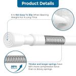 AIZESI 2pcs Spring Tension Rods Adjustable 26 to 39 inch Small Tension Curtain Rod No Drilling Expandable Spring Loaded Curtain Rod,Suitable for Doors and Windows 28 to 36 inch, White
