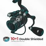 Piscifun Viper X Spinning Reel, Ultralight 5.2:1 High Speed Spinning Fishing Reel, 10+1BB, Carbon Fiber 33 LB Max Drag,1000 Series