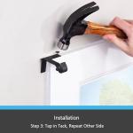 Kenney Fast Fit 5/8" No Measure Curtain Rod Brackets, Matte Black