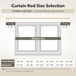 IFELS Heavy Duty Curtain Rods for Windows 66 to 120 Inch, 1 Inch Gold Curtain Rod Adjustable, Decorative Long Curtains Rods with Metal Finials, Easy Installation and Modern Design (A2,Gold,30"-120")