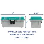 Sheffield 12671 13" Tackle Box, Tool Box, Craft Storage, Fishing Gear and Art Supply Storage Organizer, Gifts for Men, Gifts for Women, Made in USA