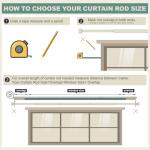 Warm Gold Curtain Rods for Windows 72 to 144 Inches Adjustable Length Heavy Duty 1" Diameter Brass Bronze Long Window Curtain Rod with Solid Metal Finials for Outdoor Farmhouse Bedroom Living Room