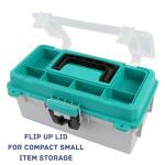 Sheffield 12671 13" Tackle Box, Tool Box, Craft Storage, Fishing Gear and Art Supply Storage Organizer, Gifts for Men, Gifts for Women, Made in USA