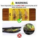 TRUSCEND Pre-Rigged Fishing Jigs, 1:50 Super Durable TPE Bass Fishing Lures, Well-Made Lifelike Soft Shrimp Swimbait, Weedless MarshSwamp Fishing Lure for Trout Crappie Walleye, Keep Separately!