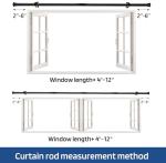 Small Curtain Rods for Windows 30" to 45" 5/8 Inch Standard Decorative Black Curtain Rod with Brackets Easy to Install for Bedroom Living room Kitchen (30",45")