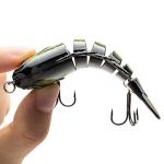 BASSDASH SwimPanfish Multi Jointed Panfish Bluegill Swimbaits Topwater Hard Bass Fishing Crank Lure 3.5in/0.85oz, 4 Colors (Bluegill)