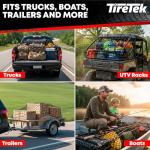 Cargo Net for Pickup Truck Bed (4'x6' Stretches to 8'x12') Double Thick Heavy Duty Pickup Truck Bed Organizer Accessories - 12 Metal Carabiners, Bungee Mesh Accessory with Strap Hooks