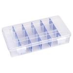 Flambeau Outdoors 2003 Tuff Tainer, Fishing Tray, Includes [15] Zerust Dividers, 18 Compartments, Blue, Transparent white - 7" x 4.12" x 1.5"