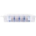 Flambeau Outdoors 2003 Tuff Tainer, Fishing Tray, Includes [15] Zerust Dividers, 18 Compartments, Blue, Transparent white - 7" x 4.12" x 1.5"