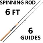 Fishing Spinning Rod Carbon Fiber Portable Medium Fast Lightweight 6f 7f 8f 9f