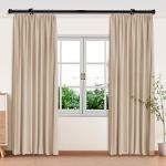 Small Curtain Rods for Windows 30" to 45" 5/8 Inch Standard Decorative Black Curtain Rod with Brackets Easy to Install for Bedroom Living room Kitchen (30",45")