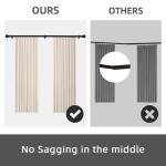 GXOACKJ Curtain Rods for windows 32-48 inch, 5/8 inch Decorative Curtain Rod Set, Matte Black Splicing Heavy Duty Metal Curtain Rod with Brackets