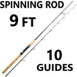 Fishing Pole Spinning Rod Carbon Fiber Portable Medium Fast Lightweight 7f 8f 9f