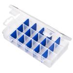 Flambeau Outdoors 2003 Tuff Tainer, Fishing Tray, Includes [15] Zerust Dividers, 18 Compartments, Blue, Transparent white - 7" x 4.12" x 1.5"