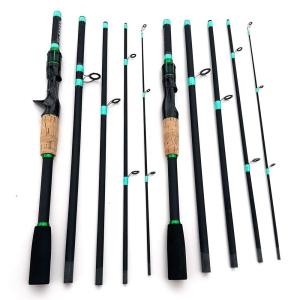 4 Section Fiberglass Spinning Rod 180cm Medium Fast Action Travel Carp Pole