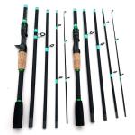 4 Section Fiberglass Spinning Rod 180cm Medium Fast Action Travel Carp Pole