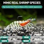 TRUSCEND Pre-Rigged Fishing Jigs, 1:50 Super Durable TPE Bass Fishing Lures, Well-Made Lifelike Soft Shrimp Swimbait, Weedless MarshSwamp Fishing Lure for Trout Crappie Walleye, Keep Separately!