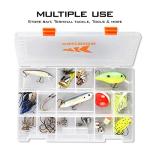KastKing Tackle Boxes, Plastic Storage Organizer Box with Removable Dividers, 3600 Tackle Trays, Parts Box, 10.8x7.25x1.65 Inches (Pack of 2)