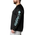 Columbia Men's Terminal Tackle Long Sleeve Fishing Shirt, Black/Gulf Stream Logo, XX-Large