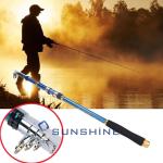 Carbon Fiber Telescopic Fishing Rod Sea 20-50LB Saltwater Portable Spinning Pole