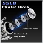 GARRET Big Game Surf Spinning Fishing Reel, 12000 Aluminum Frame 55lb Drag