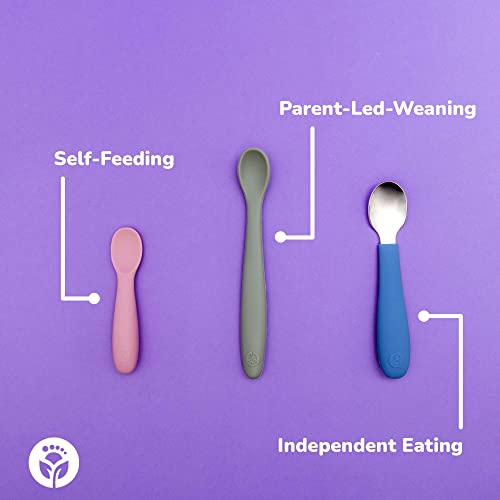 Soft Silicone Baby Spoons for Self-Feeding
