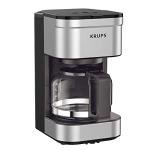 KRUPS Simply Brew Compact 5 Cup Coffee Maker: Stainless Steel Design, Pause & Brew, Keep Warm, Reusable Filter, Drip-Free Carafe