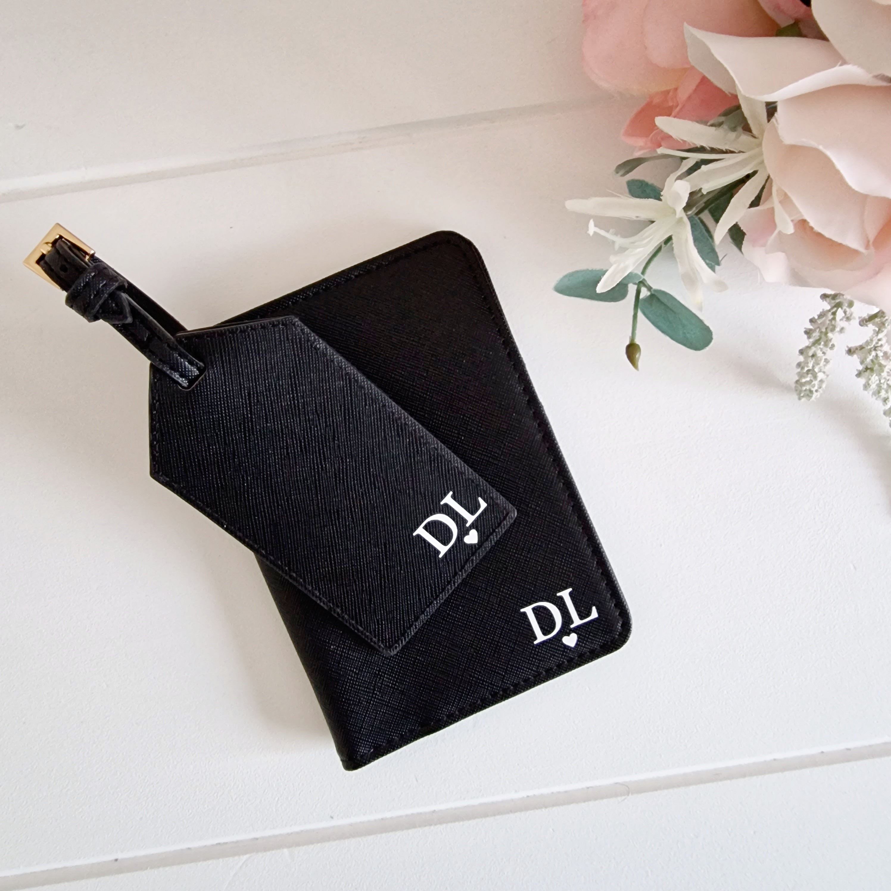 Personalized Travel Set: Passport Holder & Luggage Tag