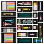 25-Piece Desk Drawer Organizer Set in Black