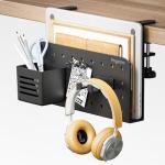 Under Desk Laptop Storage Organizer with Pegboard