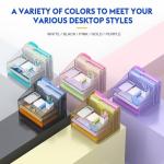 Mesh Desk File Organizer with 3 Trays, Black