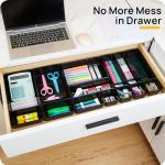 25-Piece Desk Drawer Organizer Set in Black