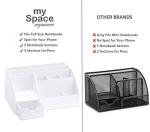 White 9-Compartment Desk Organizer and Pen Holder