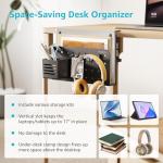 Under Desk Laptop Storage Organizer with Pegboard