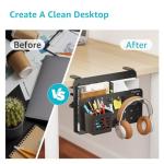 Under Desk Laptop Storage Organizer with Pegboard