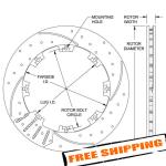 Wilwood SRP Drilled Performance Rotor 160-7104-BK