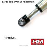 FOA 2.5" Coil Over Shocks - 12" Travel