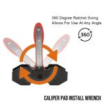 360° Ratcheting Brake Piston Spreader Tool