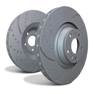 EBC GD7558 Sport Slotted Rear Rotors - Dodge Durango